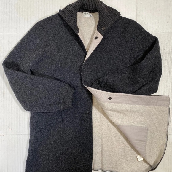 ARMANI COLLEZIONI Double Knit Wool Blend Long Jacket, Size Medium, $6590, WOW - Picture 3 of 10